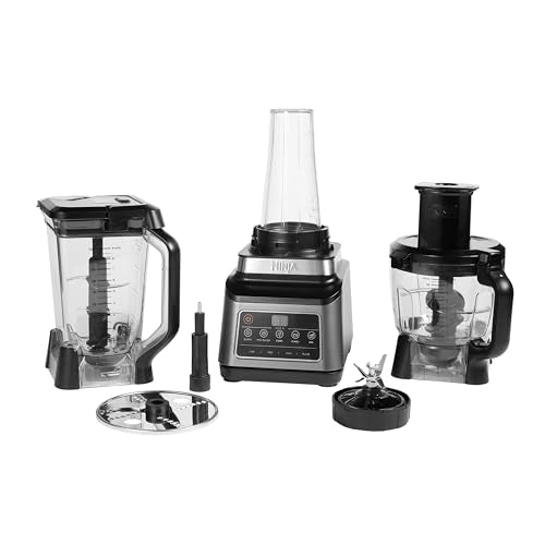 Ninja 3-in-1 Food Processor & Blender with 5 Automatic Programs: Blend, Max Blend, Chop, Mix, Puree, Black