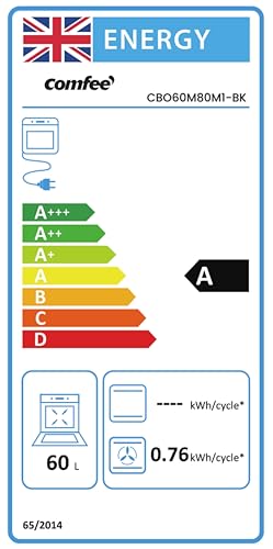 COMFEE' 60cm Built-in Electric Fan Oven, 60 Litre, 8 Oven Function with Air Fry