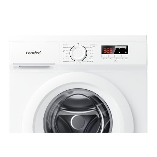 COMFEE' Freestanding Washing Machine,9KG Load,1400RPM,Steam Wash,Quick Wash