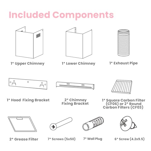 COMFEE' 90 cm Chimney Hood 90M77 Class A+++ Stainless Steel Extractor Hood