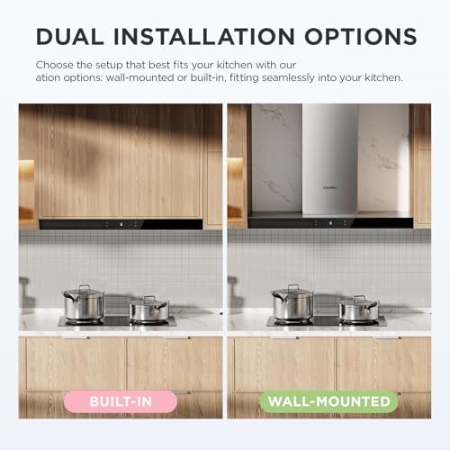 COMFEE' 90 cm Chimney Hood 90M77 Class A+++ Stainless Steel Extractor Hood