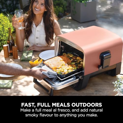 Ninja Woodfire Electric Outdoor Oven, 8-in-1 Pizza Oven, High-Heat Roaster & BBQ Smoker