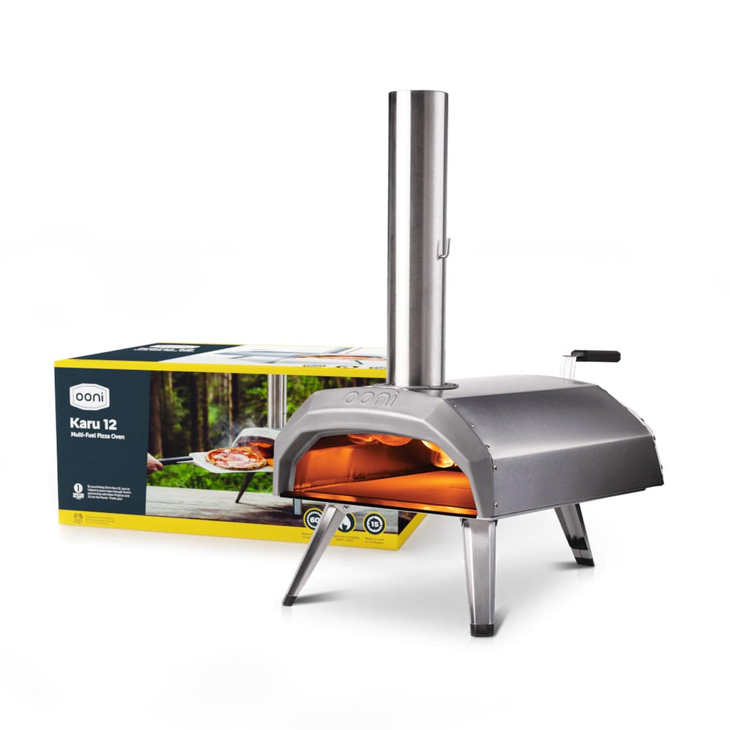 Ooni Karu 12 Multi-Fuel Outdoor Pizza Oven – Portable Wood and Gas Fired Pizza Oven with Pizza Stone