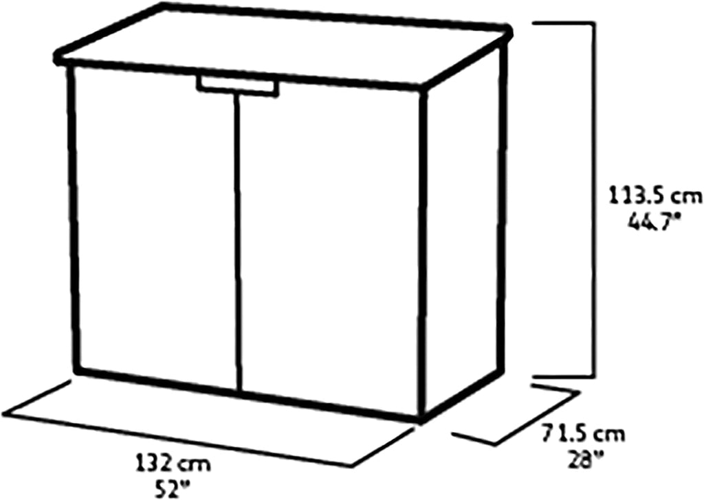 Keter Store it Out Nova Outdoor Garden Storage Shed, 32 x 71.5 x 113.5 cm, Dark Grey with Light Grey Lid