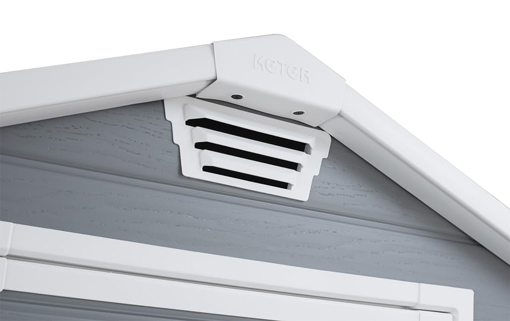 Keter Manor Outdoor Garden Storage Shed, Grey, 4 x 3 ft