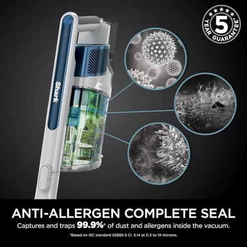 Shark PowerPro Cordless Stick Vacuum Cleaner, Lightweight, Floor Detect Technology, Navy Metallic