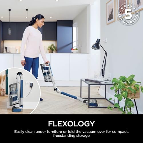 Shark PowerPro Cordless Stick Vacuum Cleaner, Lightweight, Floor Detect Technology, Navy Metallic