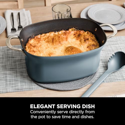 Ninja Foodi PossibleCooker, 8-in-1 Slow Cooker with Removable Non-Stick Pot, Steaming Rack, 8L, Sea Salt Grey