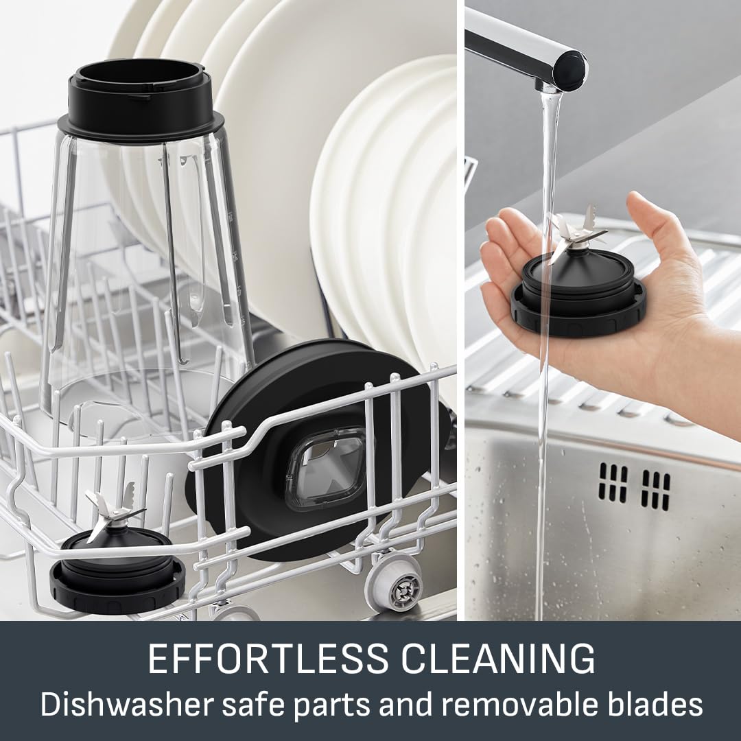 Tefal PerfectMix High-Speed Blender, 1200W, 2L Glass Jug, Powelix Technology, Removable Blades