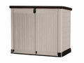 Keter Store It Out Pro Outdoor Garden Furniture Storage Shed Beige with Brown Lid Fade