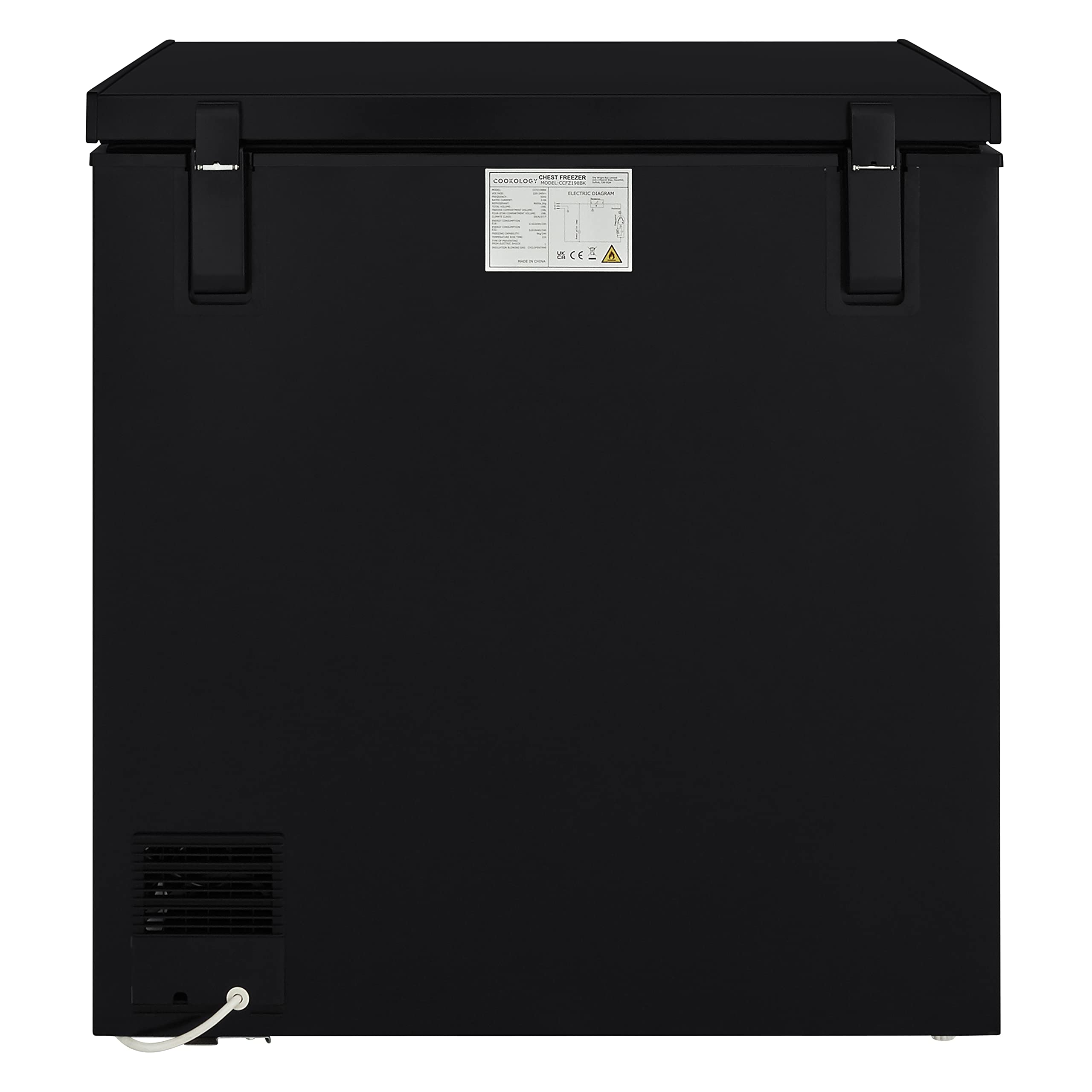 Cookology CCFZ198BK Freestanding Chest Freezer in Black - 198 Litre Capacity