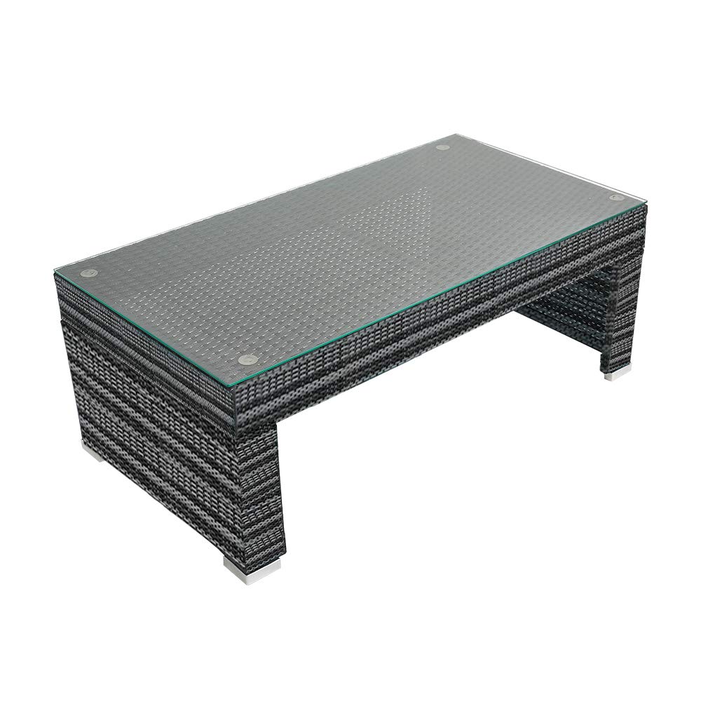 Panana Rattan Garden Sofa Set 8 Seater Outdoor Lounge Sofa with Coffee Table and Stools