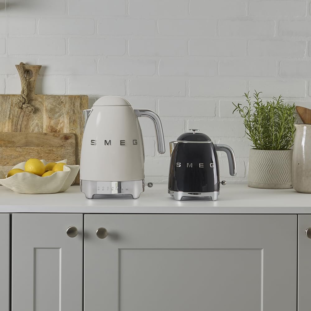 Jug Kettle, LED Display, 7 Temperature Settings, Acoustic Alarm, 3KW, 1.7L, Cream