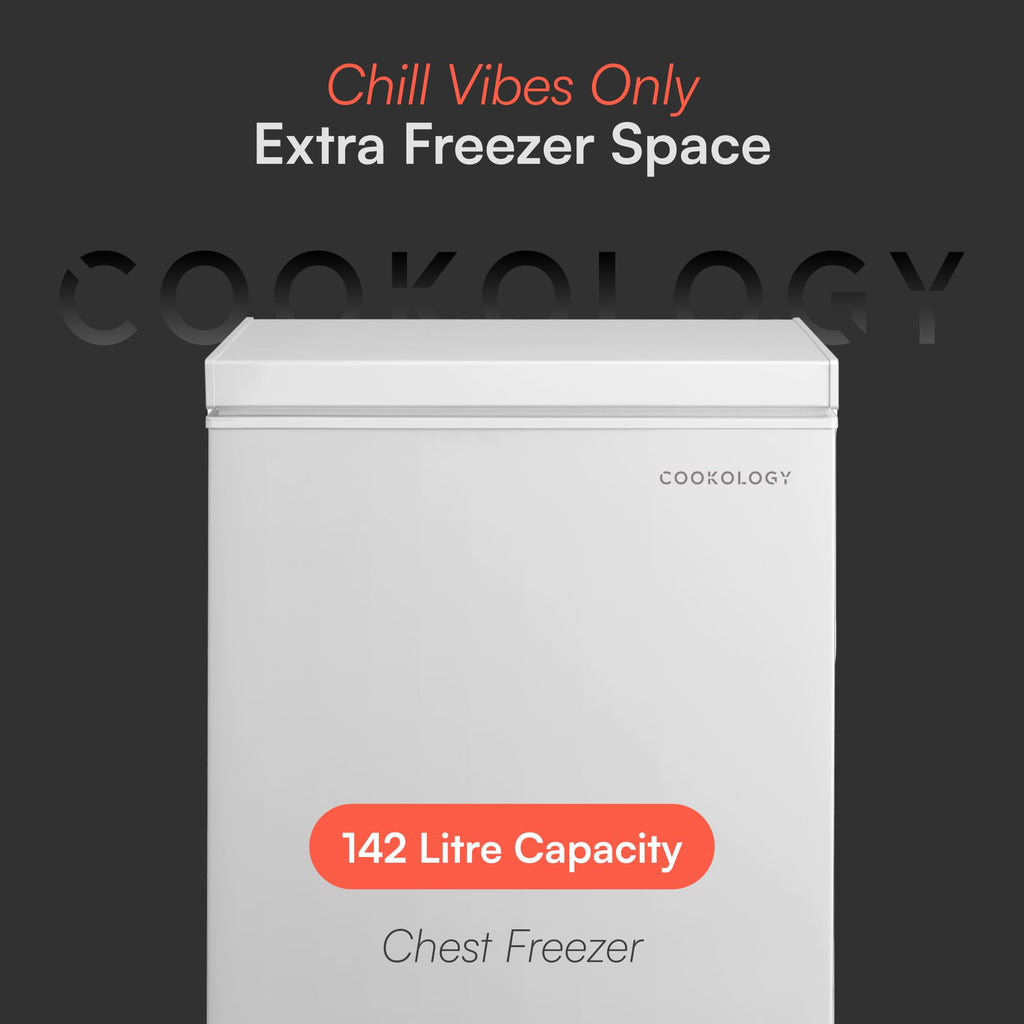 Cookology CCFZ142WH Freestanding Chest Freezer in White - 142 Litre Capacity