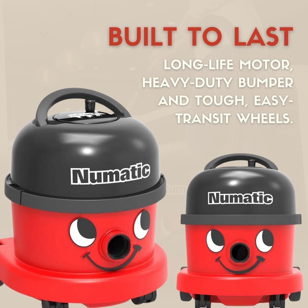 Numatic NRV240-11 Henry Vacuum Cleaner 620W 9L Commercial Dry Red + 5 Freshener Sticks