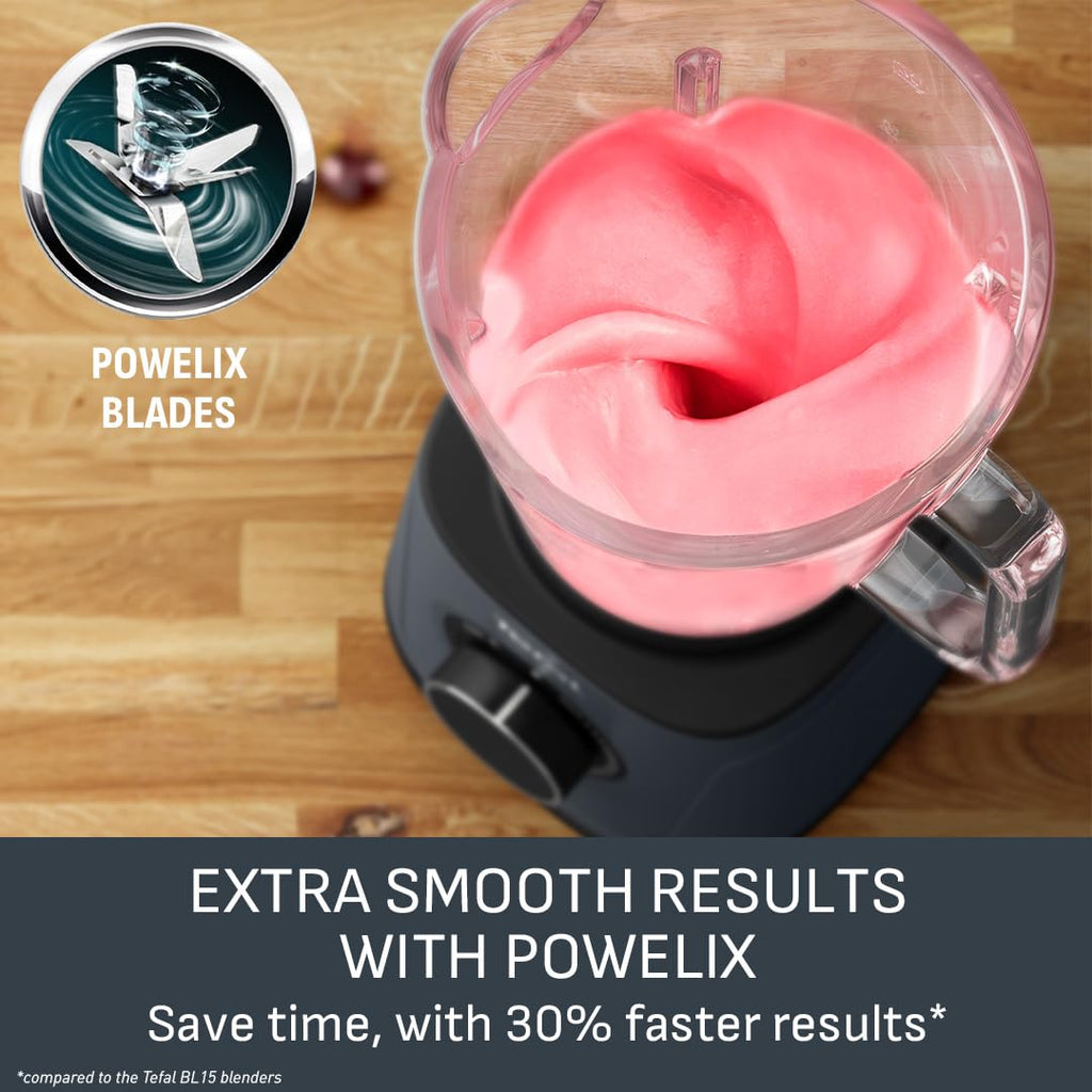 Tefal PerfectMix High-Speed Blender, 1200W, 2L Glass Jug, Powelix Technology, Removable Blades