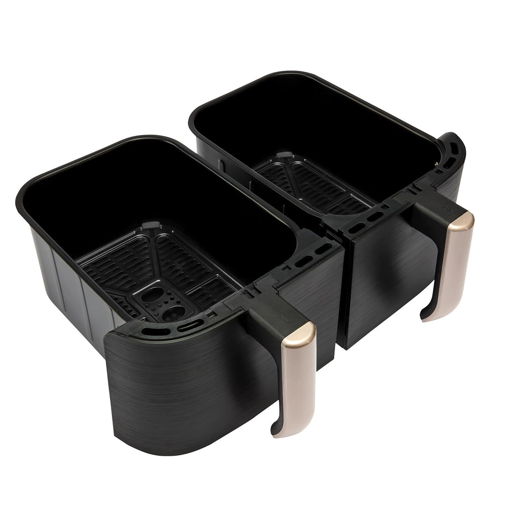 Russell Hobbs Dual Air Fryer 9L Rapid Airfryer [Dual Basket/Zone, Low-Noise, 9 Programs] satisfry