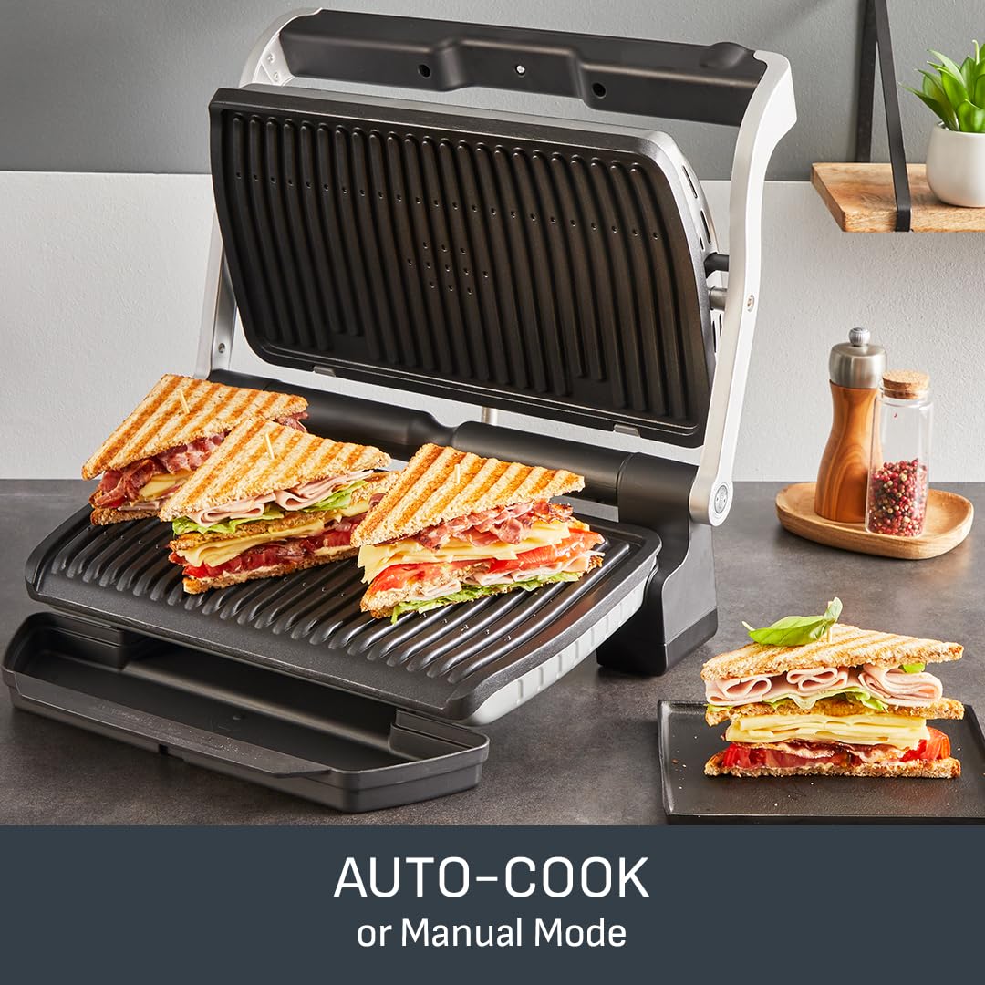 Tefal GC722D40 Optigrill Plus X-Large Grill with 9 Automatic Settings and Cooking Sensor, Xl