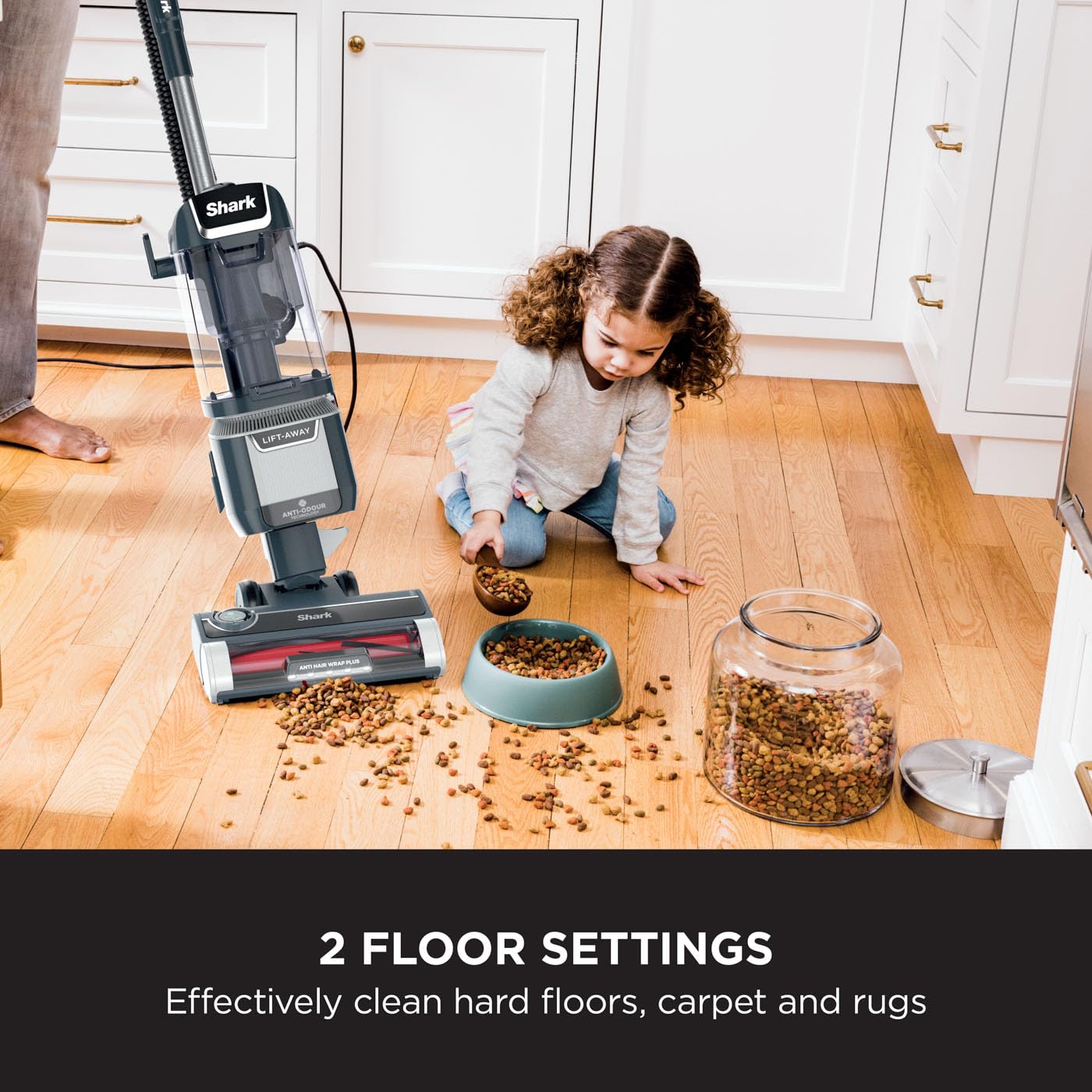 Shark Anti Hair Wrap Plus Upright Corded Pet Vacuum, 2.5L, Powered Lift-Away, Anti-Allergen Seal,Smoky Grey,