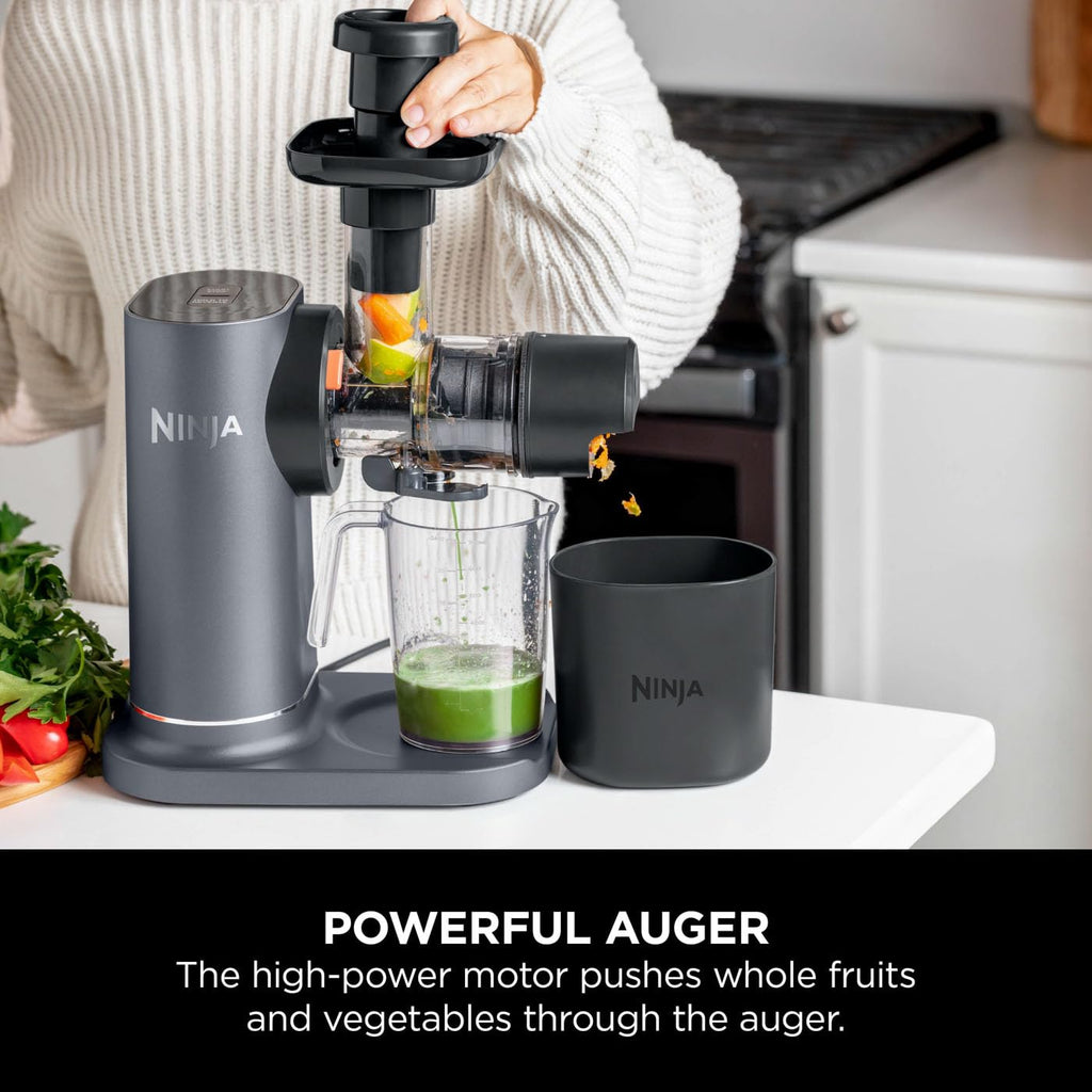Ninja Cold Press Juicer Machine with 700ml Jug & 1.1L Pulp Container, Make Fresh Juices