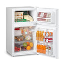 COMFEE' RCT87WH2(E) 87L Under Counter Fridge Freezer, Interior Light, Adjustable Shelves