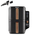 Ninja Double Stack XL Air Fryer, Vertical Dual Drawer Air Fryer with 4 cooking levels, Copper Black