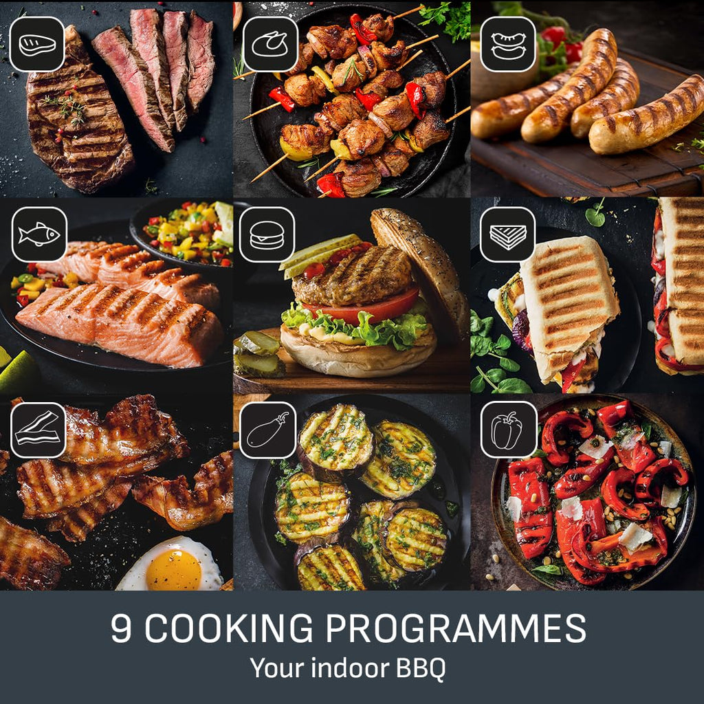 Tefal GC722D40 Optigrill Plus X-Large Grill with 9 Automatic Settings and Cooking Sensor, Xl