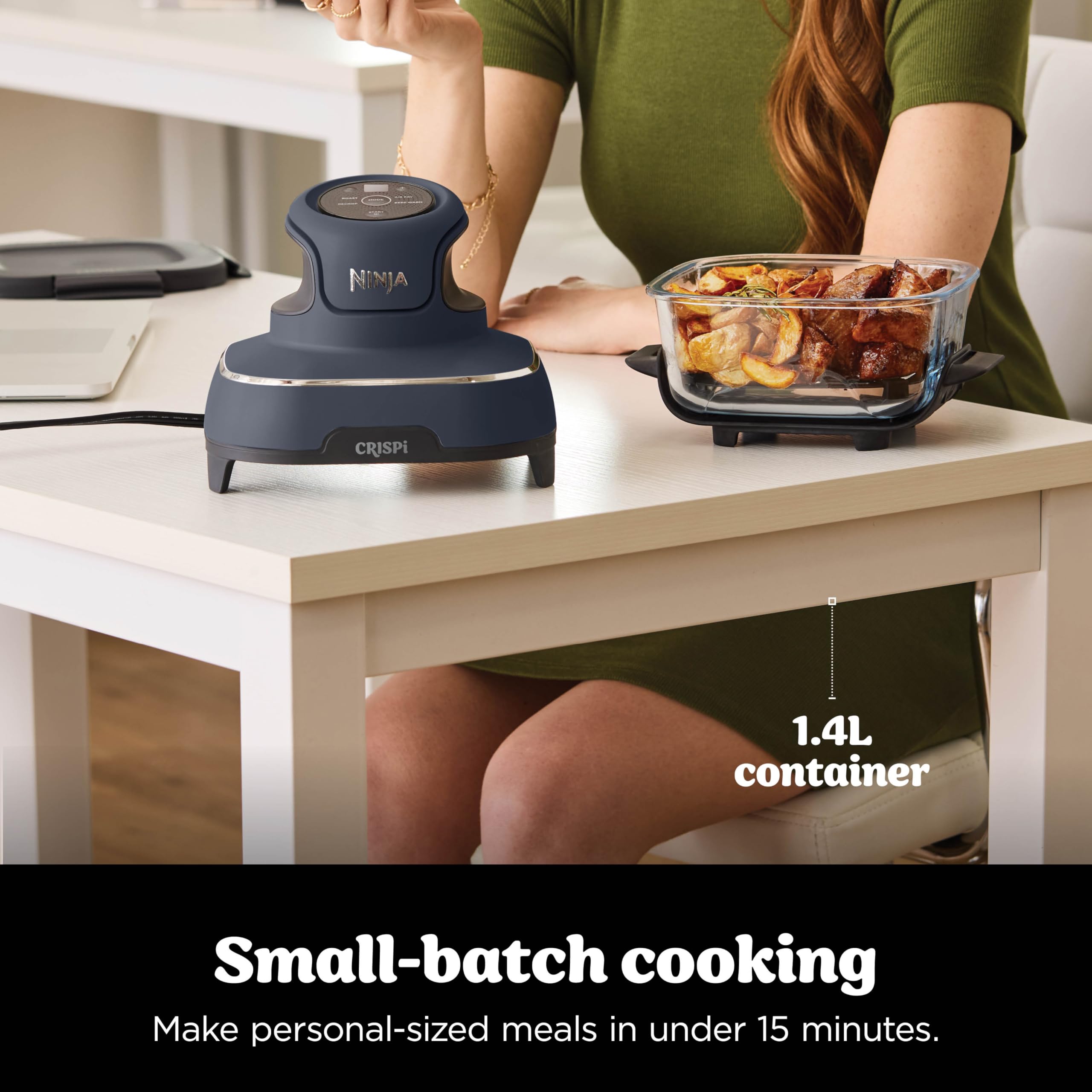 Ninja CRISPi Portable Air Fryer, 3.8L, 4-in-1: Air Fry, Roast, Keep Warm, Recrisp