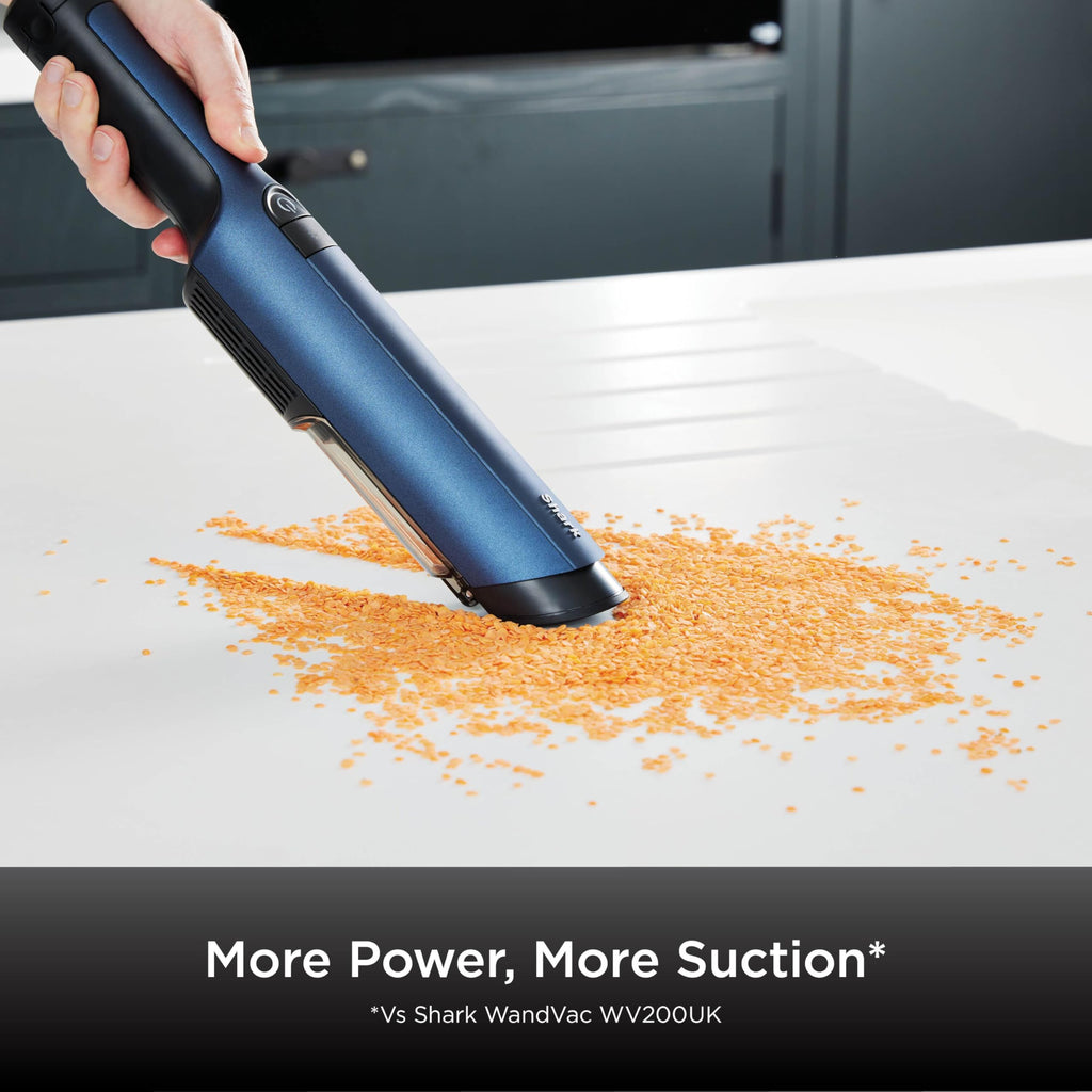 Shark WandVac 2.0 Cordless Handheld Vacuum Cleaner, Small & Lightweight, Powerful Suction Handheld Vacuum , Blue