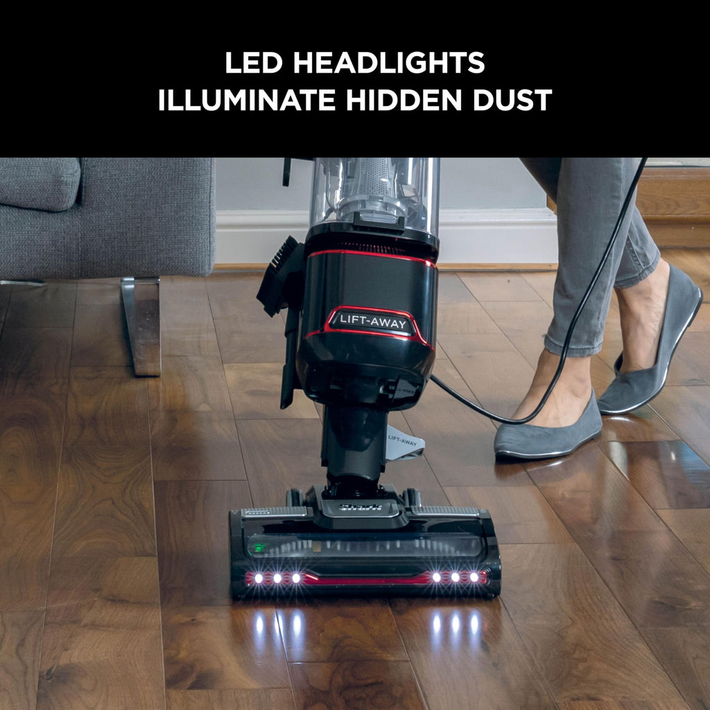Shark Corded Upright Vacuum Cleaner 1.1L with Lift-Away Technology, Pet Model, LED Headlights,Black