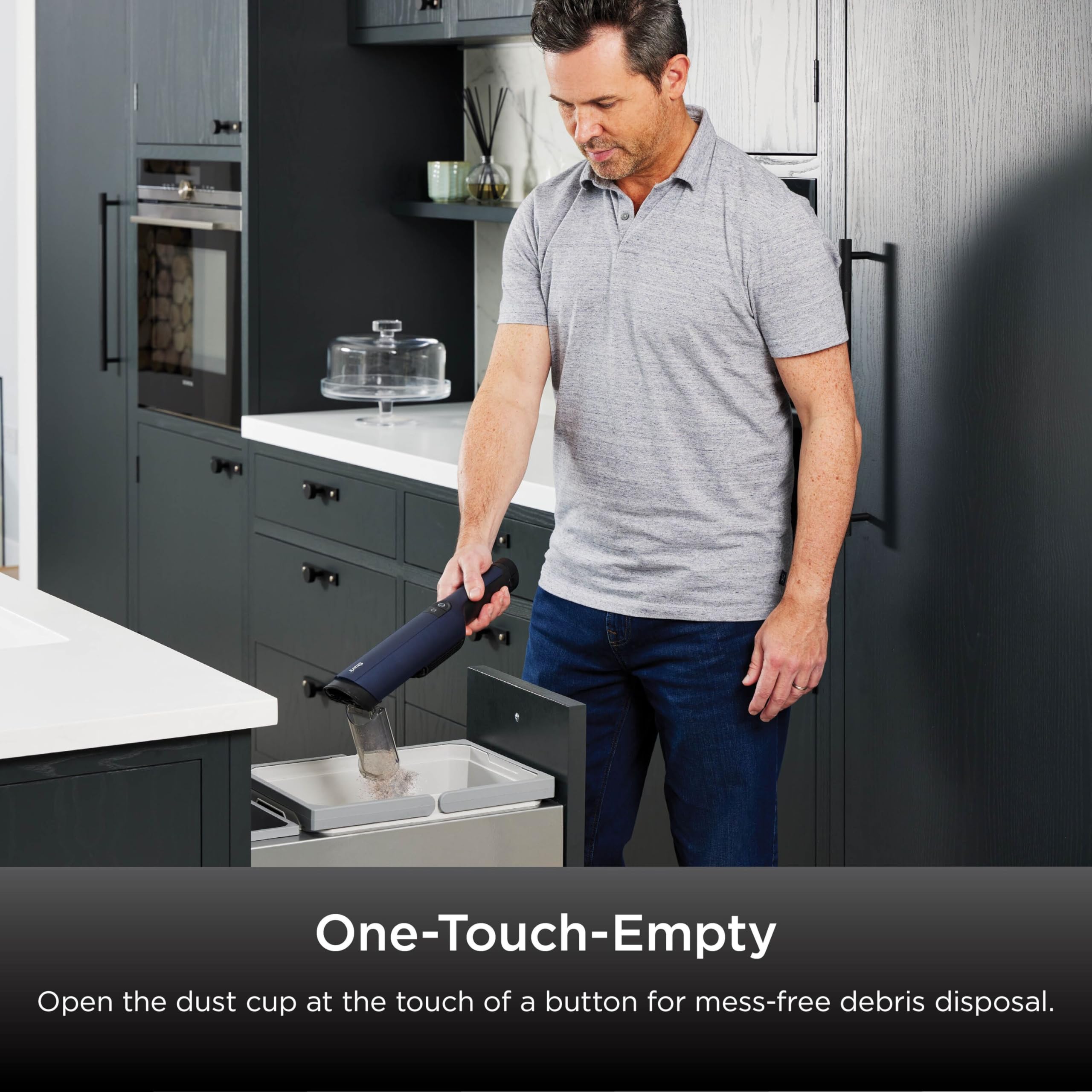 Shark WandVac 2.0 Cordless Handheld Vacuum Cleaner, Small & Lightweight, Powerful Suction Handheld Vacuum , Blue