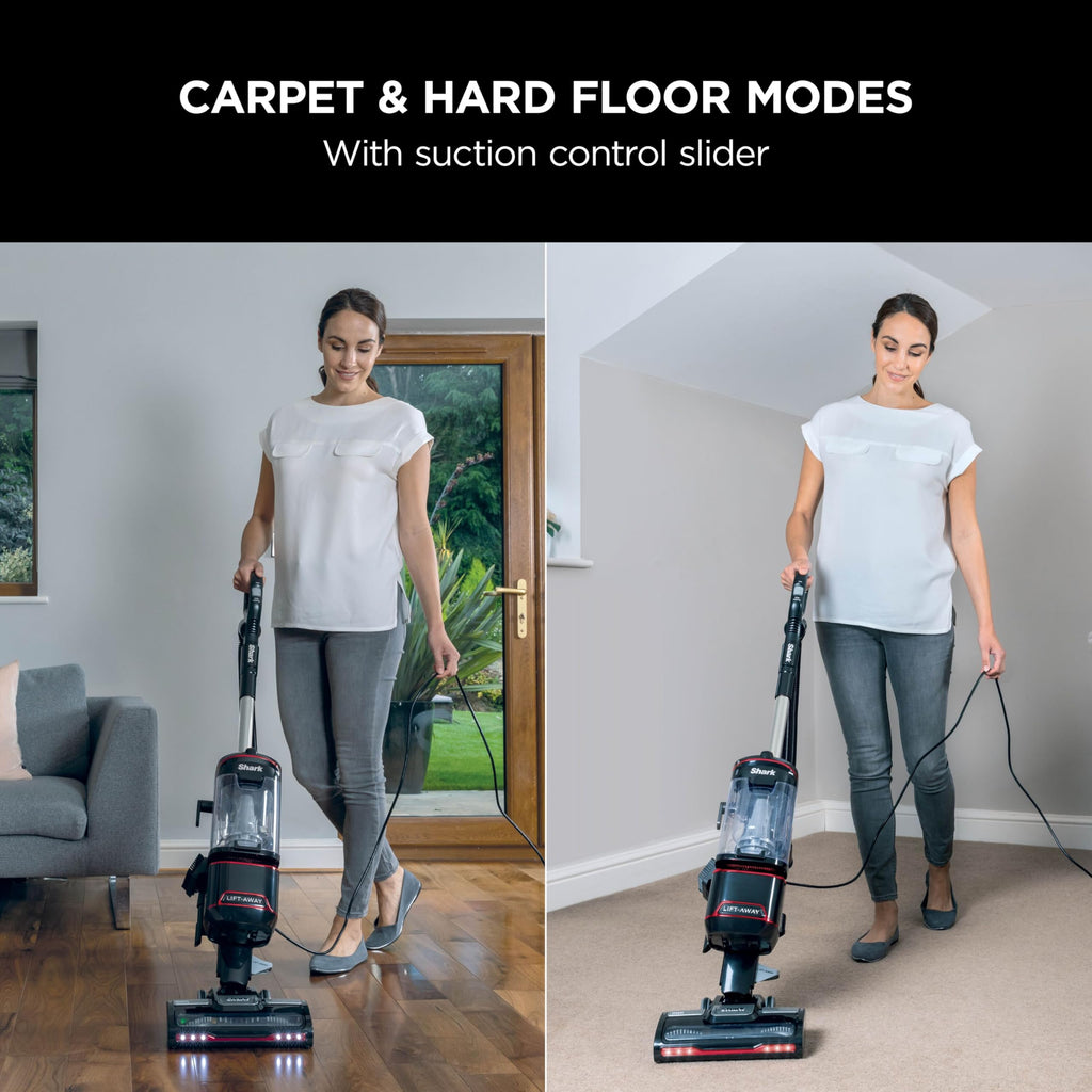 Shark Corded Upright Vacuum Cleaner 1.1L with Lift-Away Technology, Pet Model, LED Headlights,Black