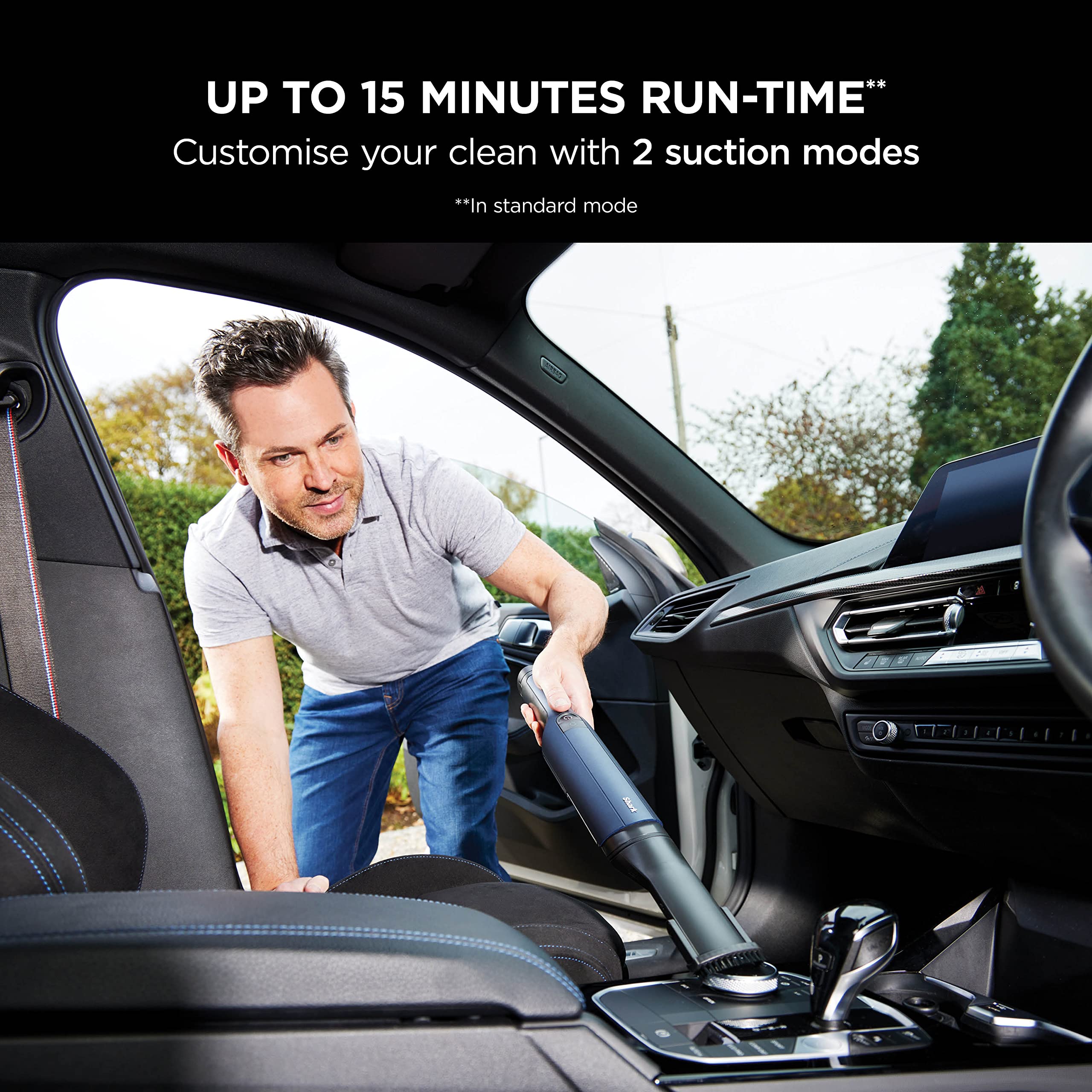 Shark WandVac 2.0 Cordless Handheld Vacuum Cleaner, Small & Lightweight, Powerful Suction Handheld Vacuum , Blue