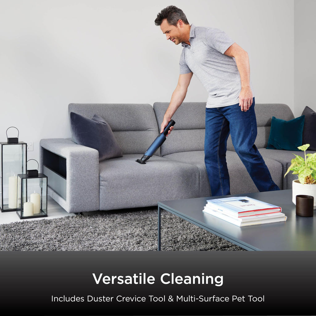 Shark WandVac 2.0 Cordless Handheld Vacuum Cleaner, Small & Lightweight, Powerful Suction Handheld Vacuum , Blue