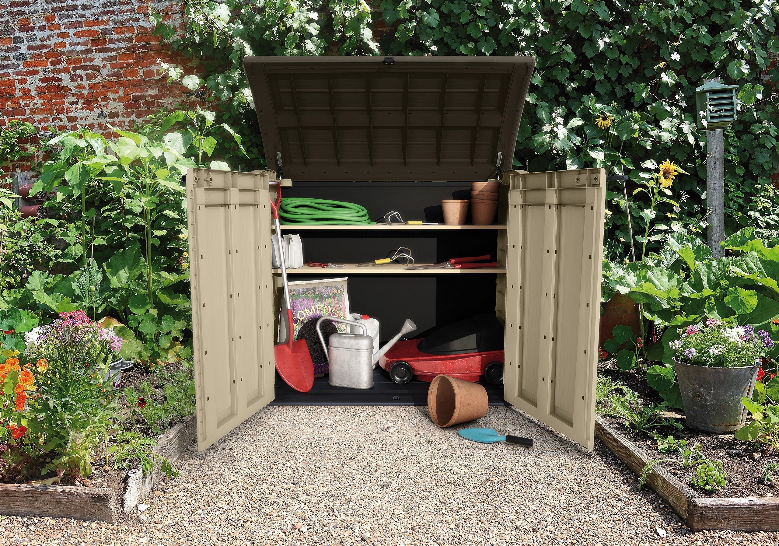 Keter Store It Out - 2-Door Outdoor Furniture Storage Shed, Fade-Free and Weather-Resistant